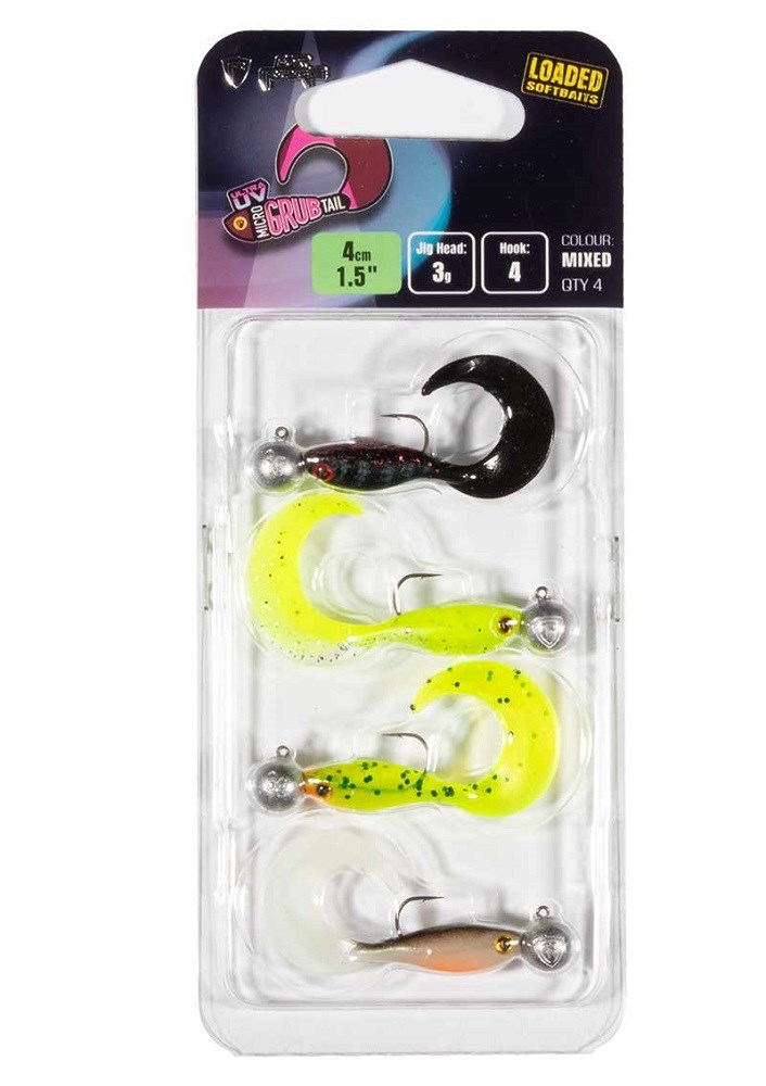 Fox Rage Gumová Nástraha Micro Grub Tail MX UV CP Loaded 4 cm